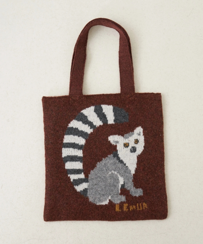 日本品牌 動物刺繡厚織托特包 4色