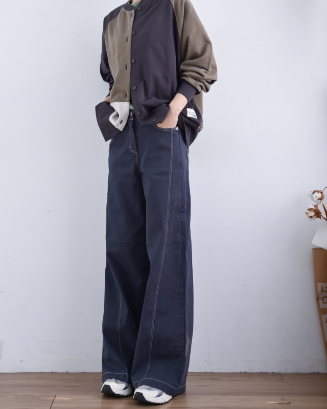 日本品牌 鬆弛感拚色外套