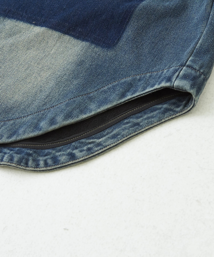 日本品牌 牛仔布×仿麂皮絨裡襯夾克