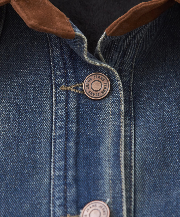 日本品牌 牛仔布×仿麂皮絨裡襯夾克