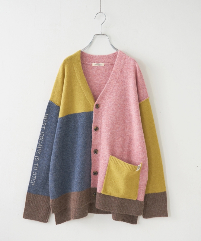 日本品牌 Yakufeel 針織配色V領開襟衫