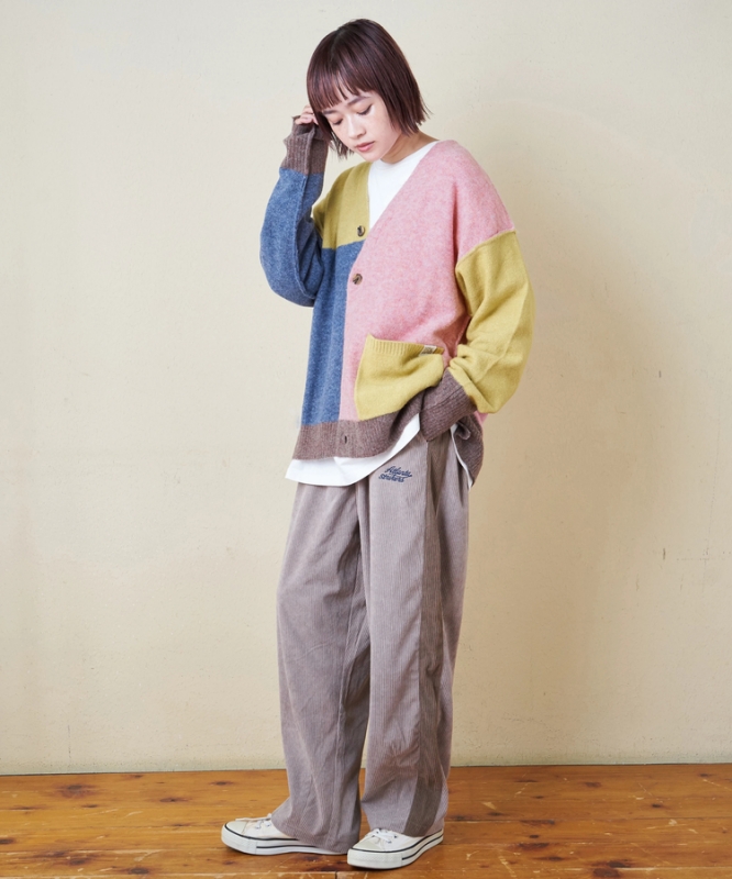 日本品牌 Yakufeel 針織配色V領開襟衫