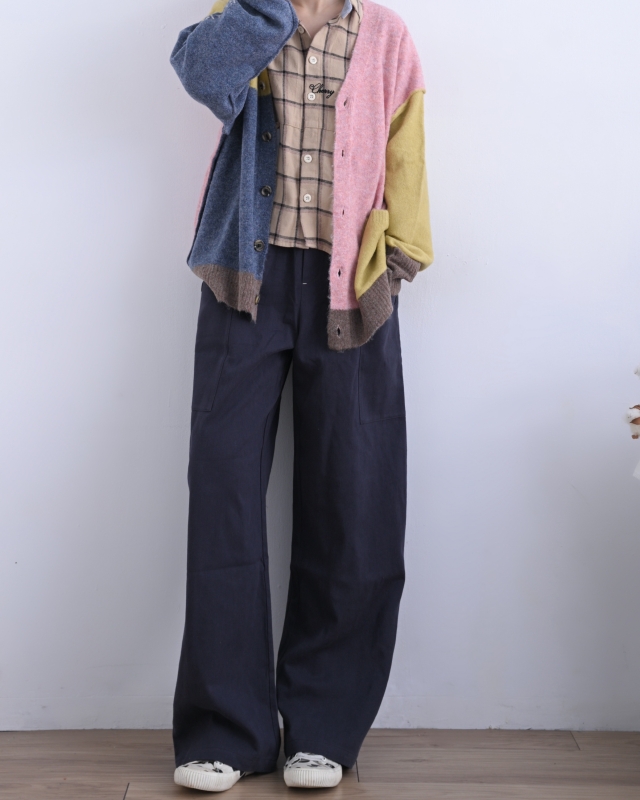 日本品牌 Yakufeel 針織配色V領開襟衫