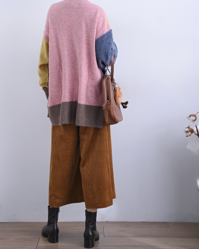 日本品牌 Yakufeel 針織配色V領開襟衫