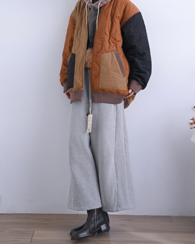 日本品牌 瘋狂拚色絎縫軍風夾克