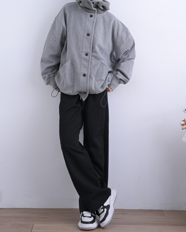 日本品牌 小立領刷毛連帽外套