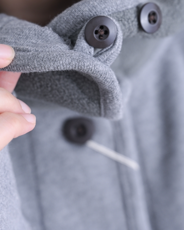 日本品牌 小立領刷毛連帽外套