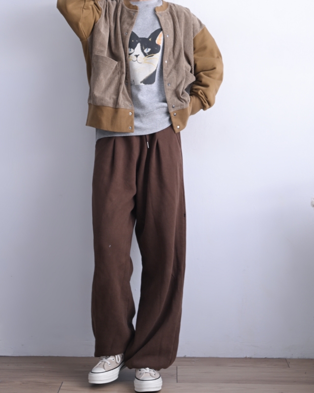 日本品牌 燈芯絨拼接刷毛短版外套