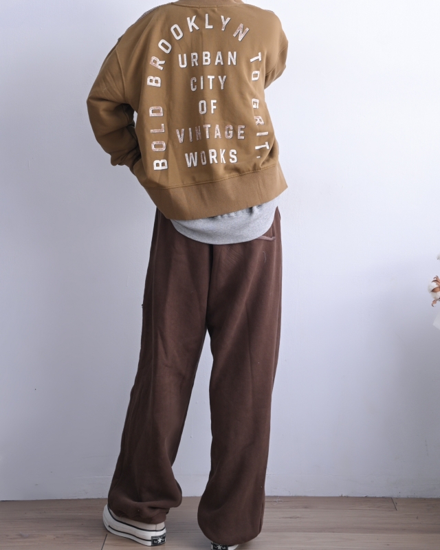 日本品牌 燈芯絨拼接刷毛短版外套