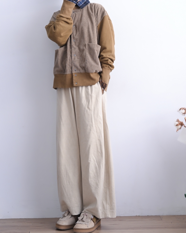 日本品牌 燈芯絨拼接刷毛短版外套