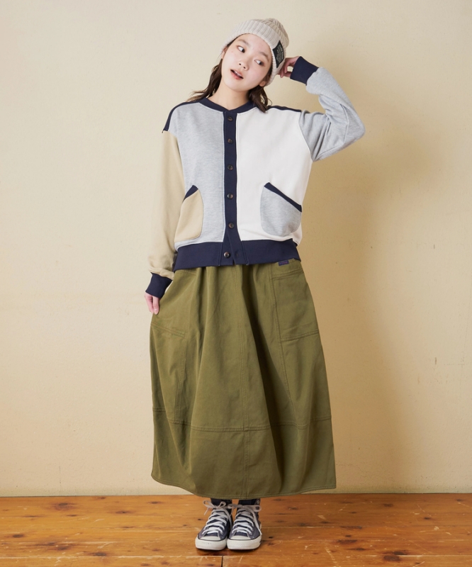 日本品牌 瘋狂拚色抓絨開衫