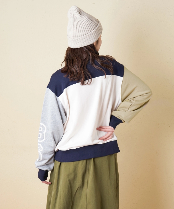 日本品牌 瘋狂拚色抓絨開衫