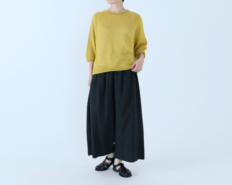 日本奶奶家 GIMA綿 小捲領六分袖上衣 3色