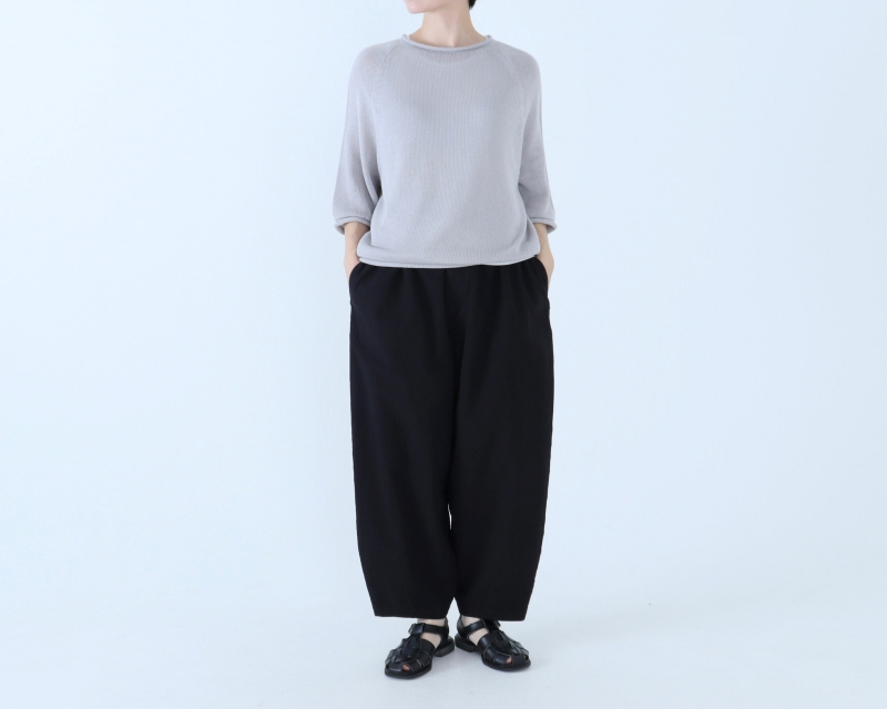 日本奶奶家 GIMA綿 小捲領六分袖上衣 3色