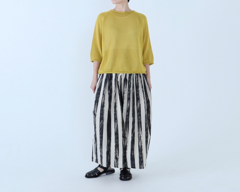 日本奶奶家 GIMA綿 小捲領六分袖上衣 3色