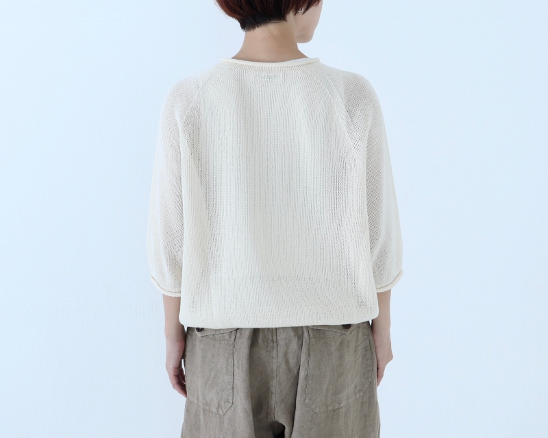 日本奶奶家 GIMA綿 小捲領六分袖上衣 3色