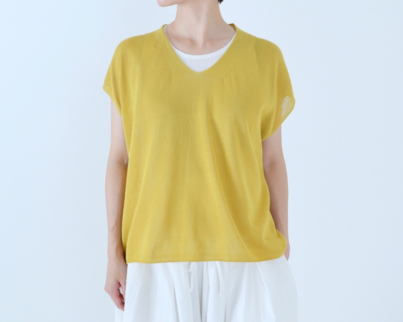 日本奶奶家 GIMA綿 V領法袖上衣 3色