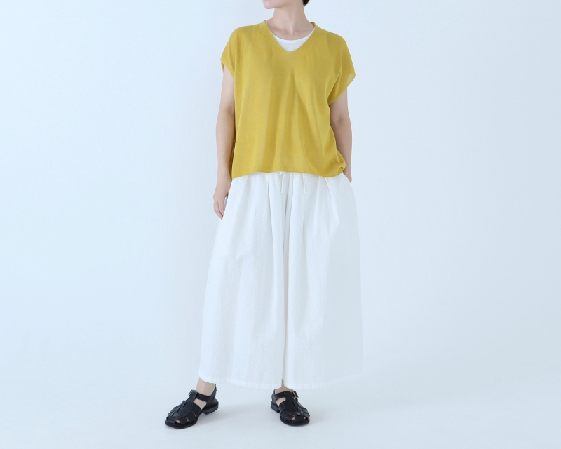 日本奶奶家 GIMA綿 V領法袖上衣 3色