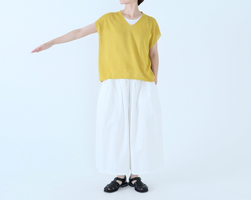 日本奶奶家 GIMA綿 V領法袖上衣 3色