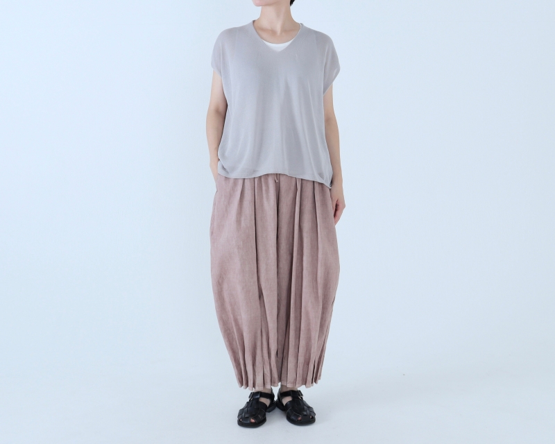 日本奶奶家 GIMA綿 V領法袖上衣 3色