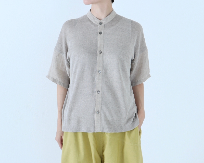 日本奶奶家 比利時麻小立領襯衫 3色