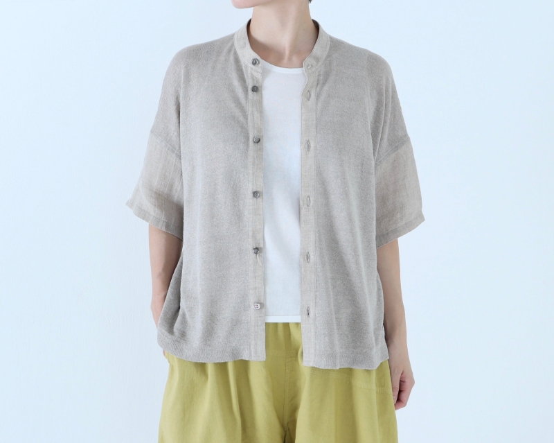 日本奶奶家 比利時麻小立領襯衫 3色