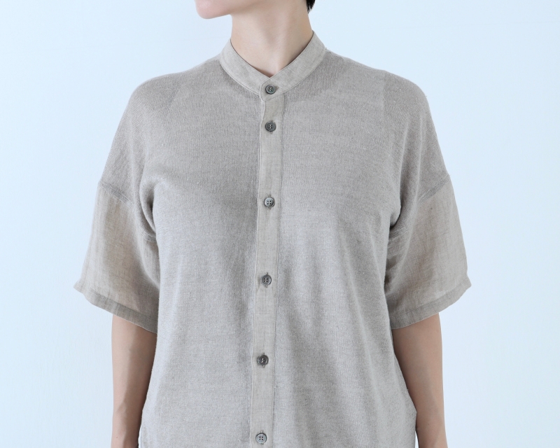 日本奶奶家 比利時麻小立領襯衫 3色