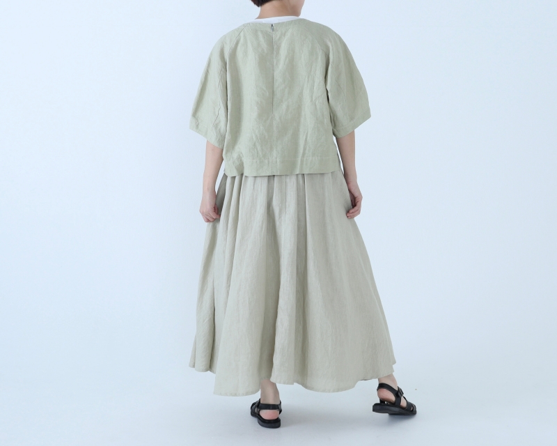 日本奶奶家 愛爾蘭洗皺氣球袖上衣 8色