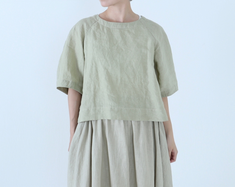 日本奶奶家 愛爾蘭洗皺氣球袖上衣 8色