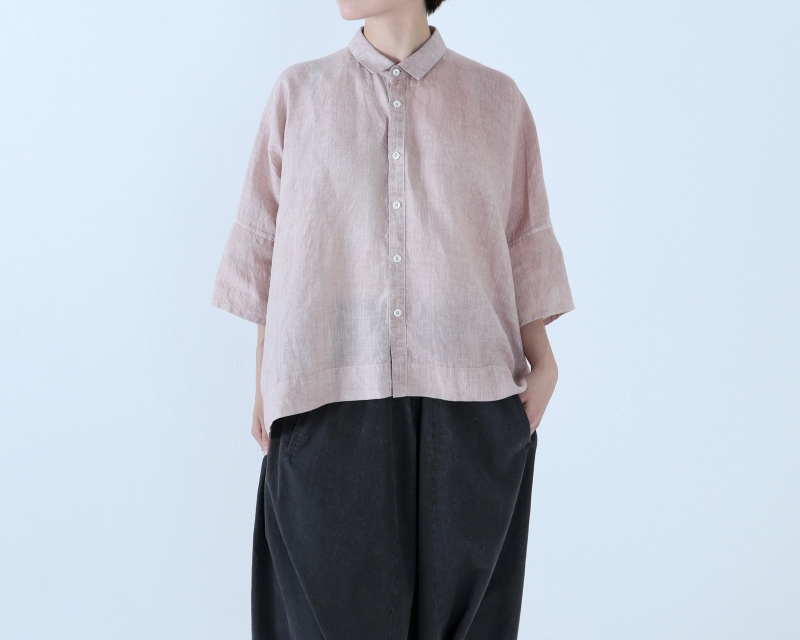 日本奶奶家 愛爾蘭洗皺短袖襯衫 8色