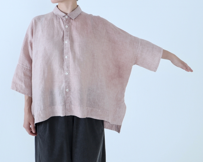 日本奶奶家 愛爾蘭洗皺短袖襯衫 8色