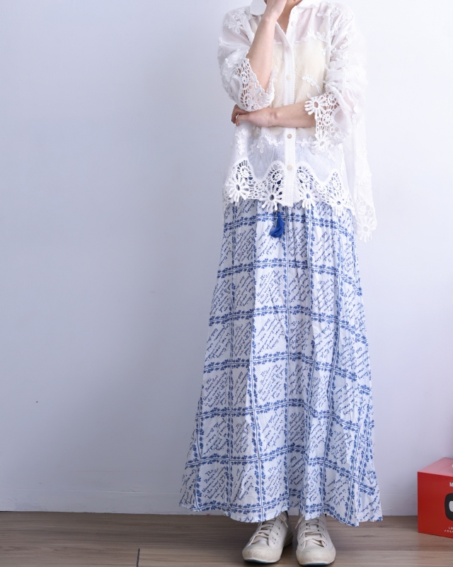 日本品牌 鉤花蕾絲襯衫