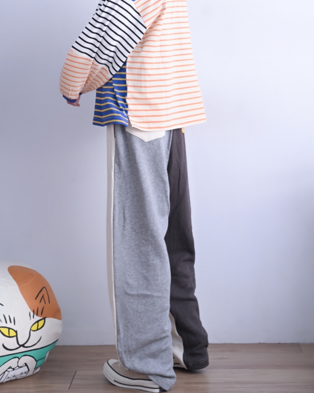 日本品牌 瘋狂拚色繭型休閒褲