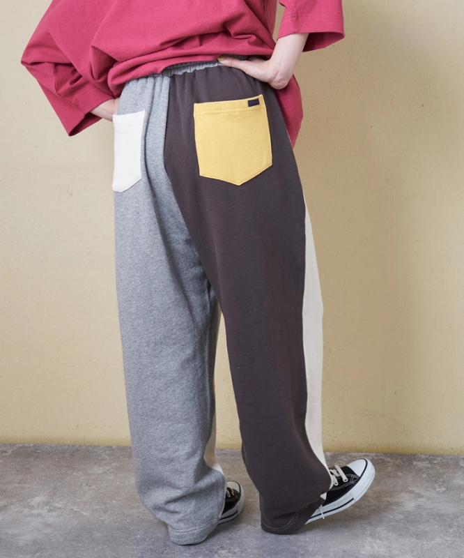 日本品牌 瘋狂拚色繭型休閒褲