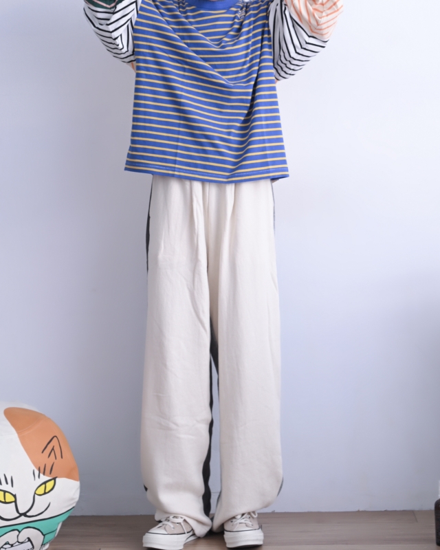 日本品牌 瘋狂拚色繭型休閒褲