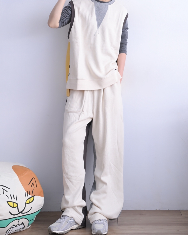 日本品牌 瘋狂拚色繭型休閒褲