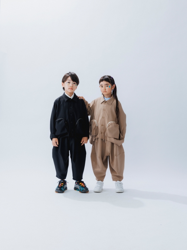 日本伊努伊努 汽球弧線寬褲 2色 大人款