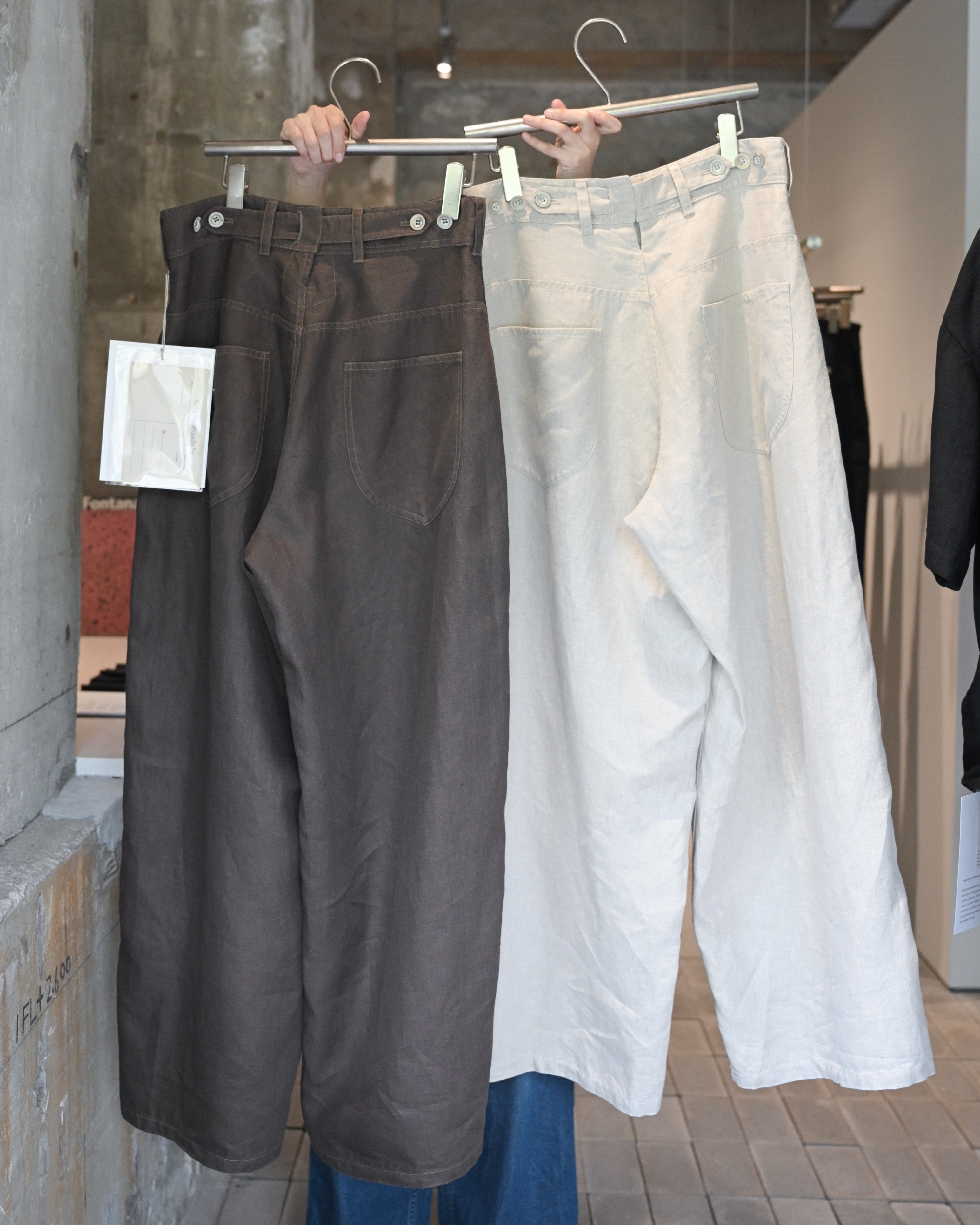 日本奶奶家2號 愛爾蘭麻Herringbone寬褲 3色