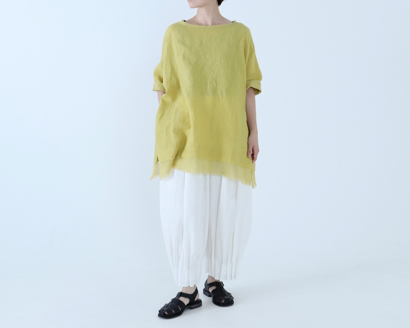 日本奶奶家 26SS 祕魯棉麻摺紙寬褲 5色