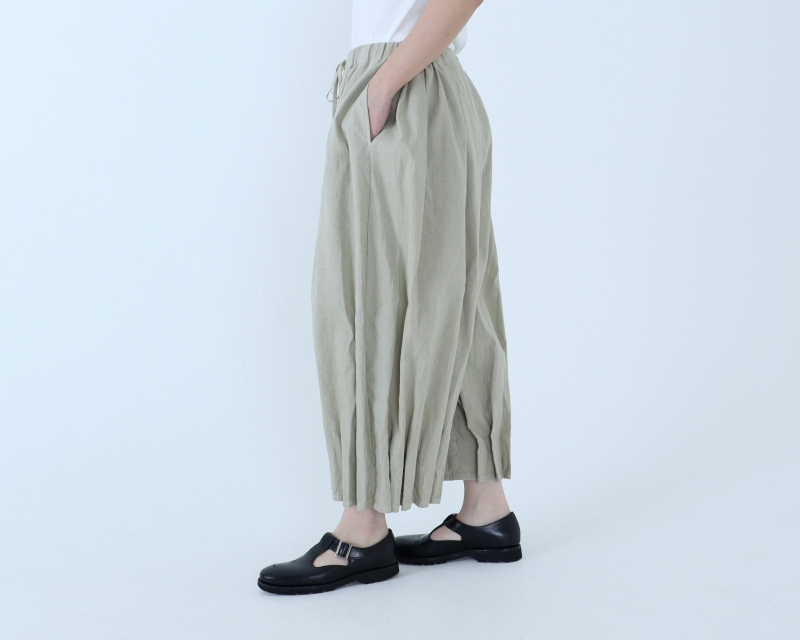 日本奶奶家 26SS 祕魯棉麻摺紙寬褲 5色