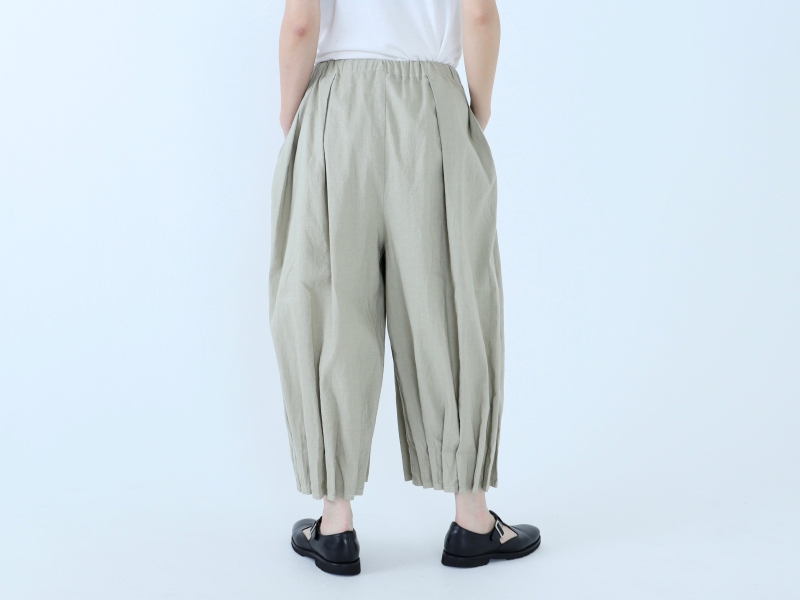 日本奶奶家 26SS 祕魯棉麻摺紙寬褲 5色