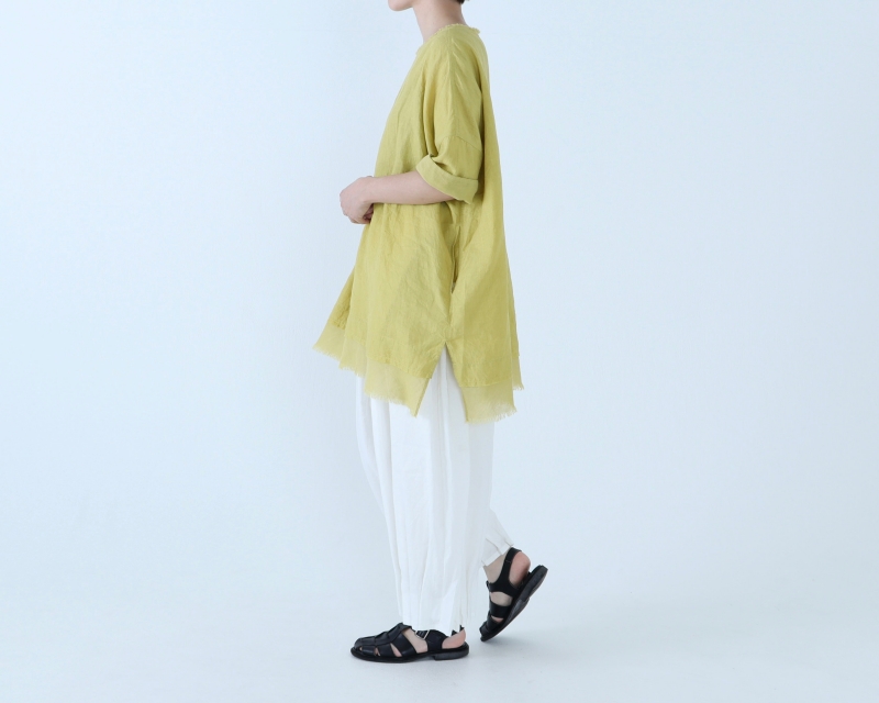 日本奶奶家 26SS 祕魯棉麻摺紙寬褲 5色