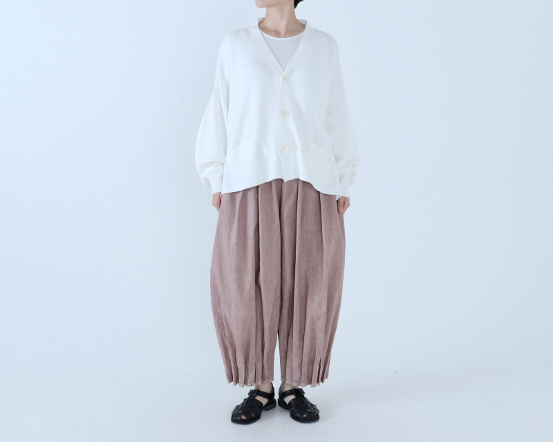 日本奶奶家 26SS 祕魯棉麻摺紙寬褲 5色