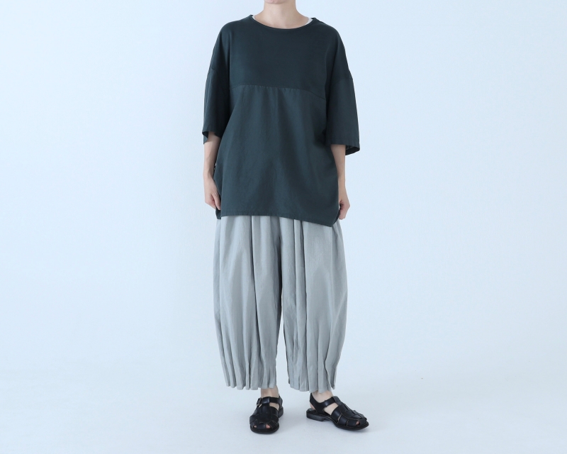 日本奶奶家 26SS 祕魯棉麻摺紙寬褲 5色