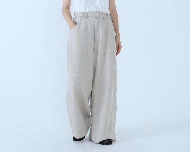 日本奶奶家 愛爾蘭麻軍裝寬褲 5色