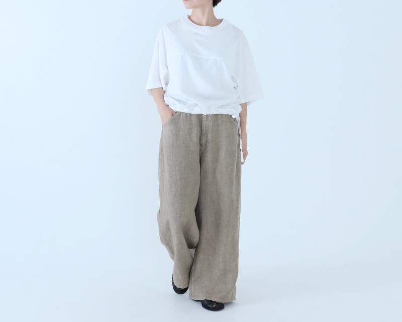日本奶奶家 愛爾蘭麻軍裝寬褲 5色