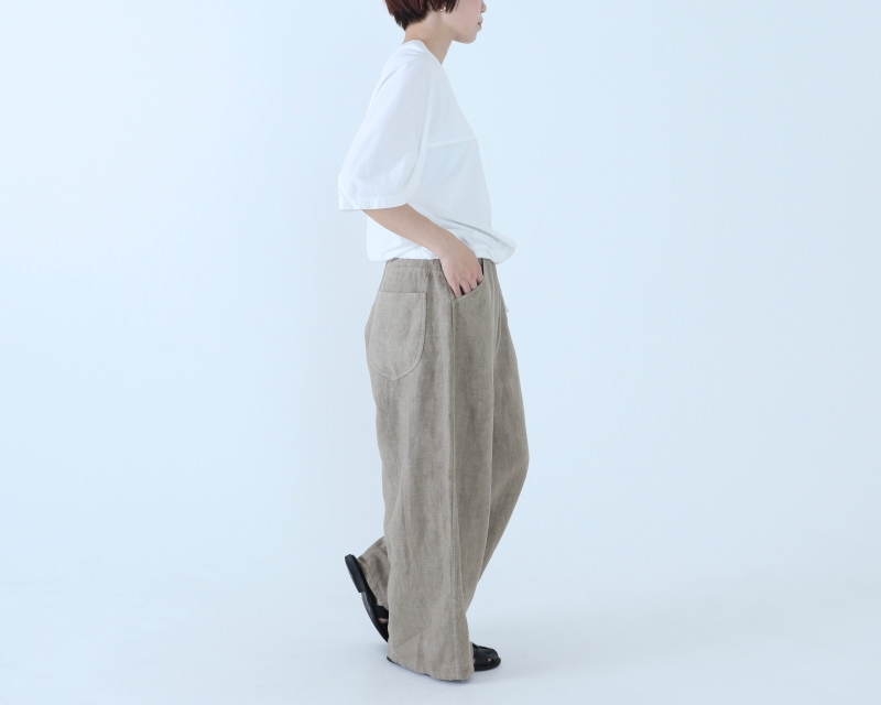 日本奶奶家 愛爾蘭麻軍裝寬褲 5色