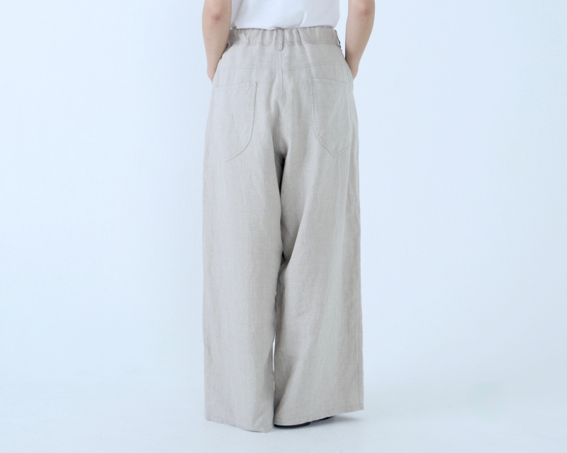 日本奶奶家 愛爾蘭麻軍裝寬褲 5色