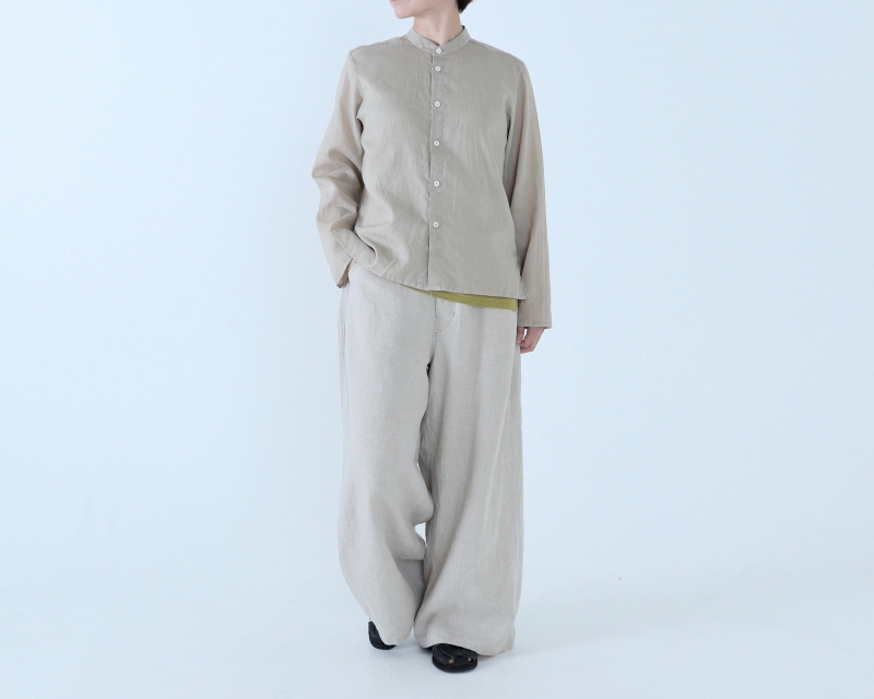 日本奶奶家 愛爾蘭麻軍裝寬褲 5色