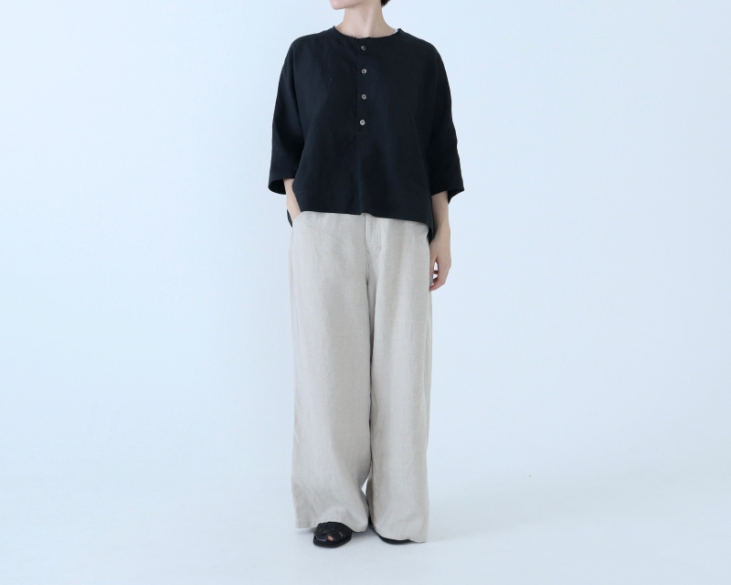 日本奶奶家 愛爾蘭麻軍裝寬褲 5色